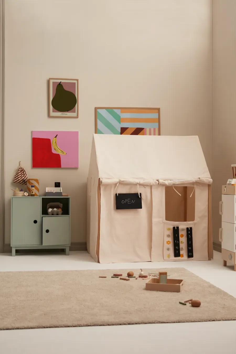 Kid's Concept Kid's Base tent speelhuisje, Natuurwit< Kinderkamer Interieuraccessoires|Kinderkamer Interieuraccessoires