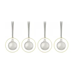 Blomus KITAI kerstballen 8,5 cm 4-pack, Smoke< Kerstdecoraties