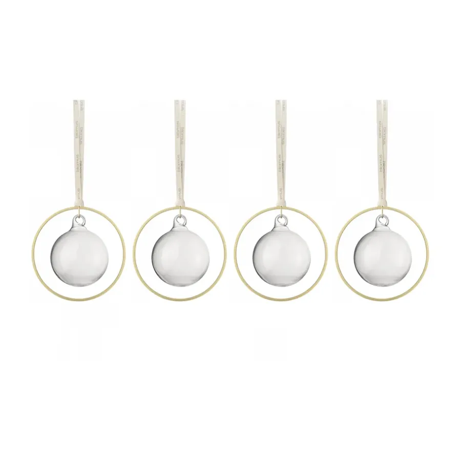 Blomus KITAI kerstballen 8,5 cm 4-pack, Clear< Kerstdecoraties