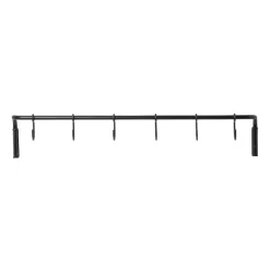 Ferm Living Kitchen keukenstang met 6 st. haken, Zwart messing< Haken & Hangers
