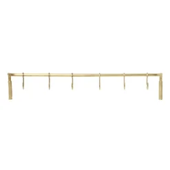 Ferm Living Kitchen keukenstang met 6 st. haken, Messing< Haken & Hangers