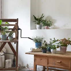 Knabstrup Keramik Knabstrup buitenbloempot Ø16,5 cm, Soft mint< Bloempotten