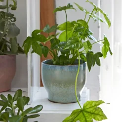 Knabstrup Keramik Knabstrup buitenbloempot Ø14,5 cm, Soft mint< Bloempotten