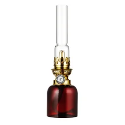 Karlskrona Lampfabrik Koholmen paraffine-lamp, bruin< Olie- & Petroleumlampen