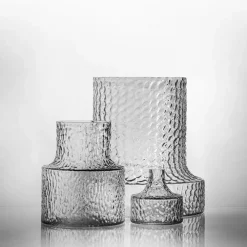 Skrufs Glasbruk Kolonn vaas structuur, 30 cm< Vazen