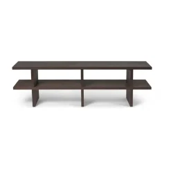 Ferm Living Kona bankje, Dark Stained oak veneer< Planken & Planksystemen