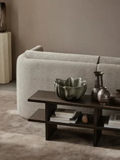 Ferm Living Kona bankje, Dark Stained oak veneer< Planken & Planksystemen
