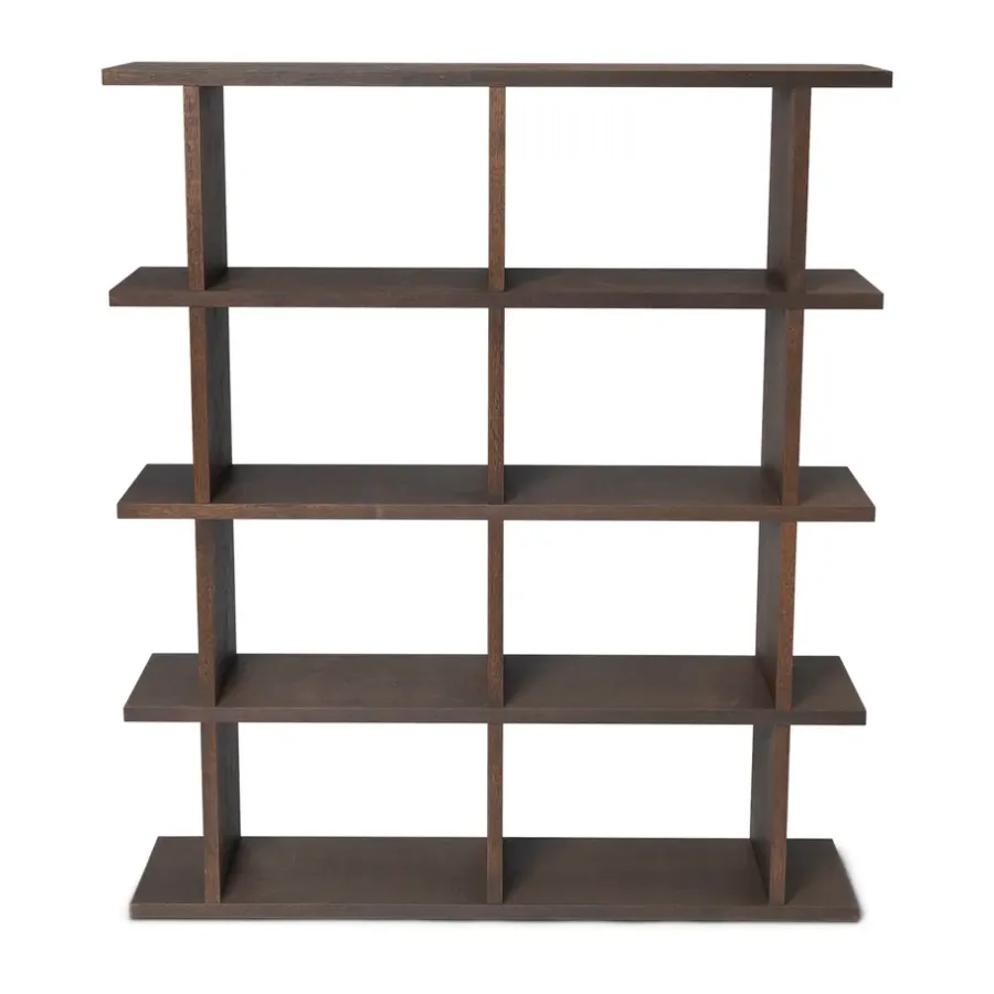 Ferm Living Kona boekenkast 2x4, Dark stained< Planken & Planksystemen