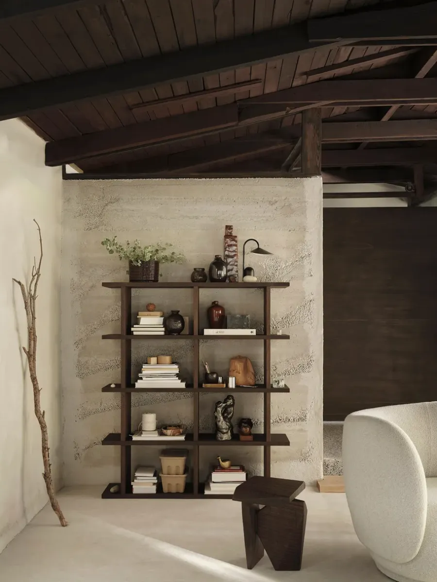 Ferm Living Kona boekenkast 2x4, Dark stained< Planken & Planksystemen
