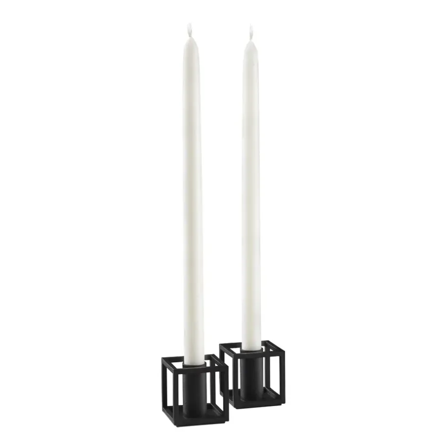 Audo Copenhagen Kubus Micro kandelaar 2-pack, Zwart< Kandelaars