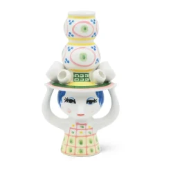 Bjørn Wiinblad Lady with hat kandelaar H16 cm, Roze< Kandelaars
