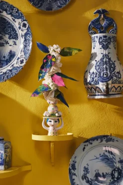 Bjørn Wiinblad Lady with hat kandelaar H16 cm, Roze< Kandelaars