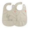 Done by deer Lalee slabbetje met klittenband 2-pack, Sand< Kinderkamer Interieuraccessoires|Kinderkamer Interieuraccessoires