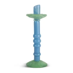 Byon Lara kandelaar L 32 cm, Lichtblauw-mintgroen< Kaarsenhouders & Kaarsenborden