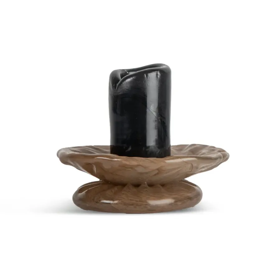 Byon Lara kandelaar XS 9 cm, Zwart-beige< Kandelaars