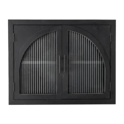 Bloomingville Lario wandkast 62x49x23 cm, Zwart dennenhout< Kasten & Vitrines