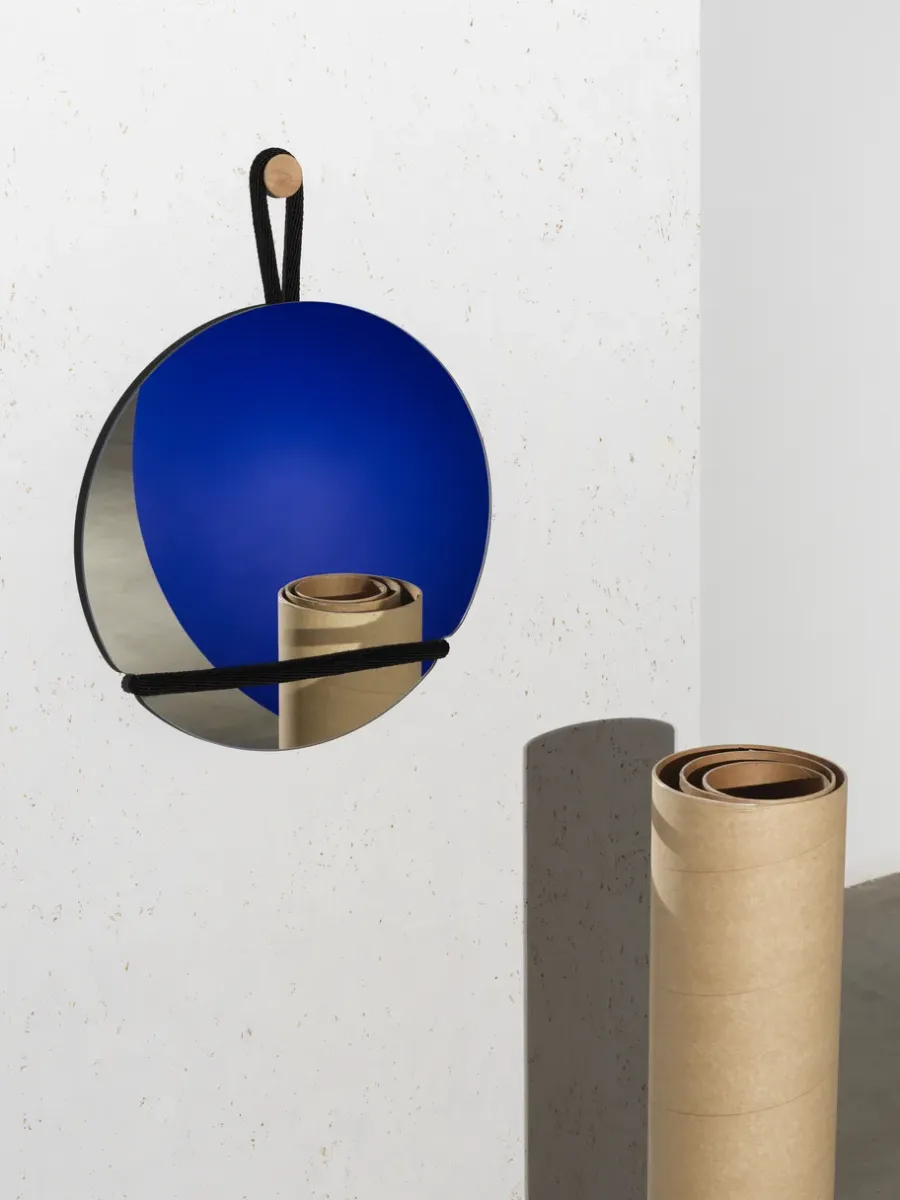 Design House Stockholm Lasso spiegel rond, Helder-zwart< Ronde Spiegels|Wandspiegels