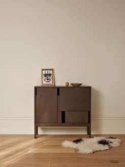 Design House Stockholm Layer dressoir, Donker eiken, 120x110, met poten< Ladekasten & Dressoirs