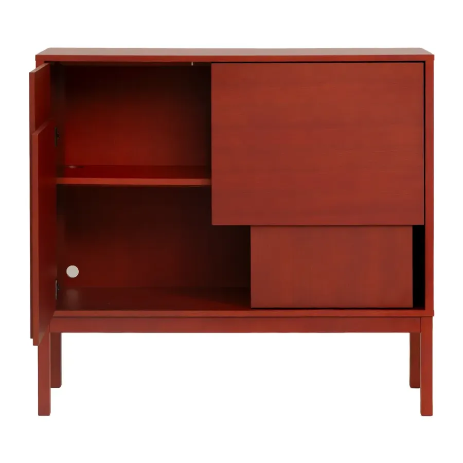 Design House Stockholm Layer dressoir, Rood, 120x110, met poten< Ladekasten & Dressoirs