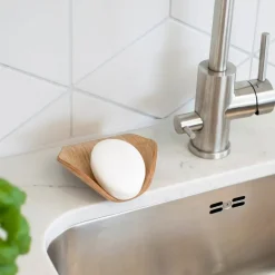 Bosign Leaf™ Zeepschaaltje met afvoer 11,5x11,5 cm, Wilgen< Zeepdispensers & Zeepschaaltjes
