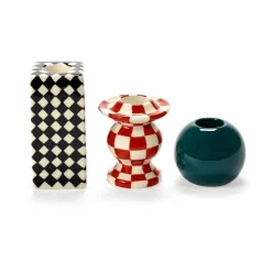 Serax Les Objets Mouleversants N°1 kaarsenhouder, Black-white< Kandelaars