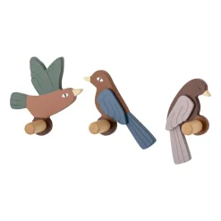 Bloomingville Lewi haak 3-delig, Vogels< Haken & Hangers|Opbergoplossingen Voor De Kinderkamer