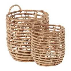 Dixie Lily opbergmanden U-shape open twist 2-delig, Natural< Opbergmanden