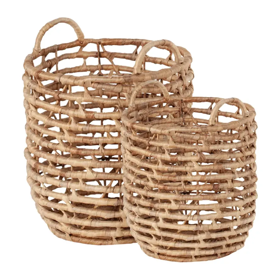 Dixie Lily opbergmanden U-shape open twist 2-delig, Natural< Opbergmanden