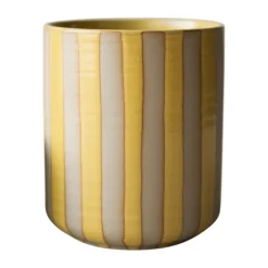 DBKD Line pot Ø14x16 cm, Yellow< Bloempotten