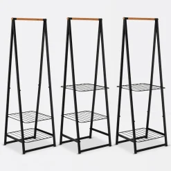 Brabantia Linn kledingrek small, Zwart< Kapstokken & Hangrekken
