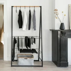 Brabantia Linn kleerhanger 4-pack, Zwart< Kapstokken & Hangrekken|Haken & Hangers