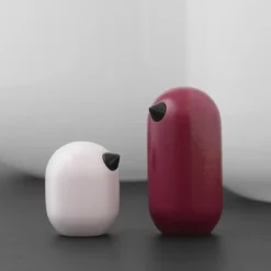 Normann Copenhagen Little Bird figuur, roze - 3 cm.< Houten Beelden