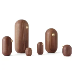 Normann Copenhagen Little Bird figuur walnoten, 4,5 cm< Houten Beelden
