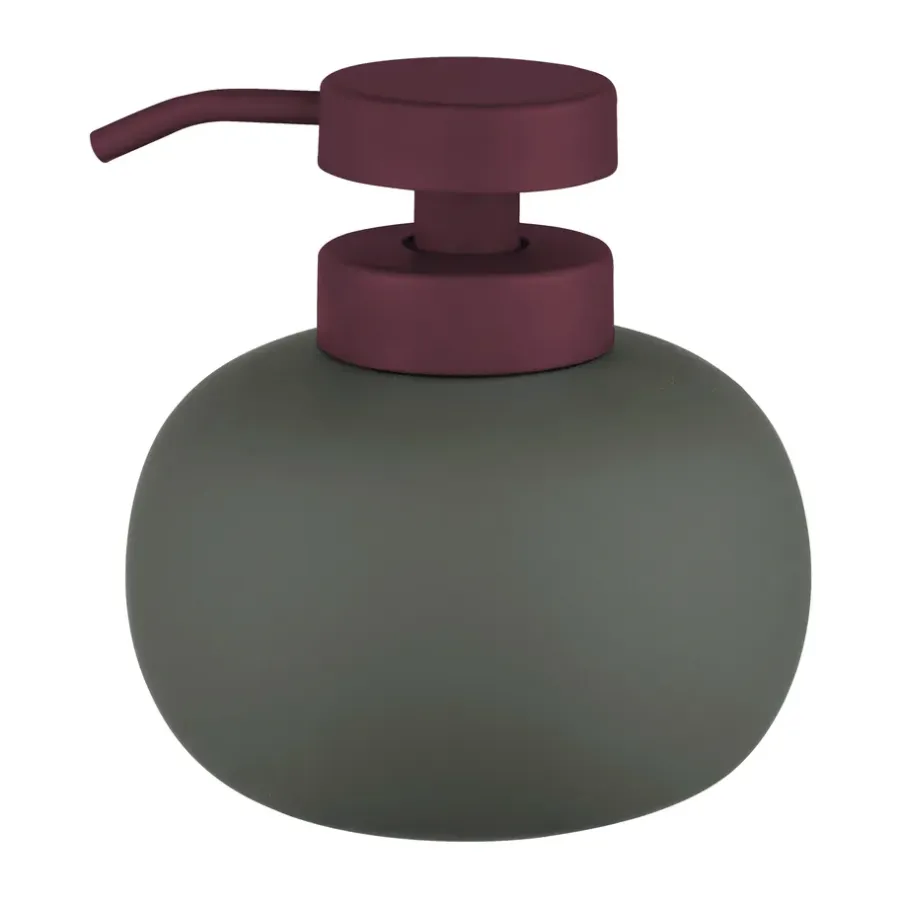 Mette Ditmer Lotus play zeepdispenser laag, incl. 2 pompkoppen, Dark olive< Zeepdispensers & Zeepschaaltjes