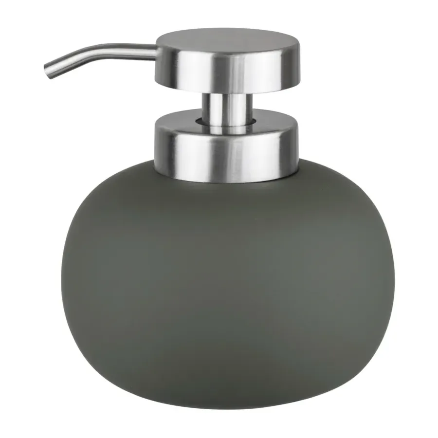 Mette Ditmer Lotus play zeepdispenser laag, incl. 2 pompkoppen, Dark olive< Zeepdispensers & Zeepschaaltjes