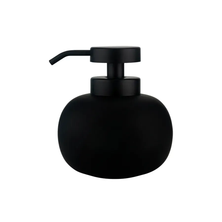 Mette Ditmer Lotus zeepdispenser laag, zwart< Zeepdispensers & Zeepschaaltjes