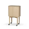 Northern Loud serveertrolley op wielen, Light oiled oak< Kasten & Vitrines