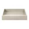 Mojoo Lux gelakt decoratief dienblad 19x19x3,5 cm, Latte< Decoratieve Accessoires|Decoratieve Dienbladen
