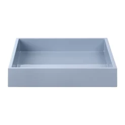 Mojoo Lux gelakt decoratief dienblad 19x19x3,5 cm, Powder blue< Decoratieve Accessoires|Decoratieve Dienbladen