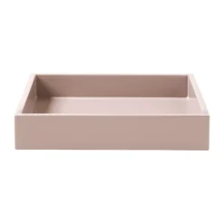 Mojoo Lux gelakt decoratief dienblad 19x19x3,5 cm, Powder rose< Decoratieve Accessoires|Decoratieve Dienbladen