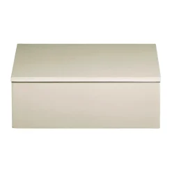 Mojoo Lux gelakte opbergdoos 19x19x7 cm, Latte< Dozen & Boxen
