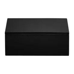 Mojoo Lux gelakte opbergdoos 19x19x7 cm, Black< Dozen & Boxen