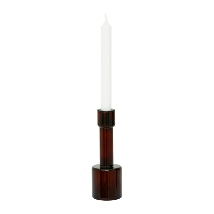 URBAN NATURE CULTURE Lyla B kandelaar 19 cm, Brown< Kaarsenhouders & Kaarsenborden