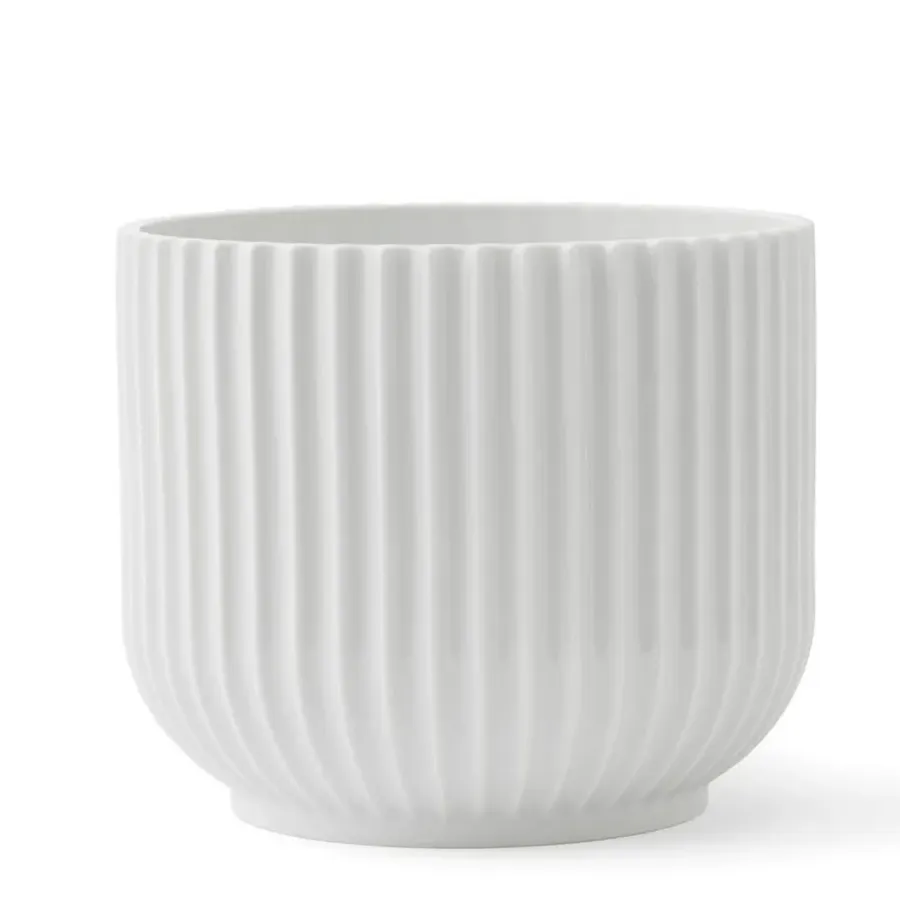 Lyngby Porcelæn Lyngby bloempot wit, Ø18,9 cm< Bloempotten