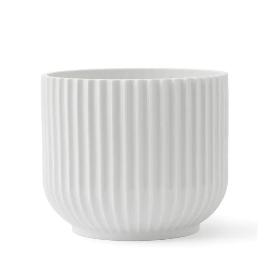 Lyngby Porcelæn Lyngby bloempot wit, Ø14,5 cm< Bloempotten