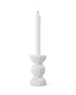 Lyngby Porcelæn Lyngby Tura Kandelaar 14 cm, Wit< Kandelaars