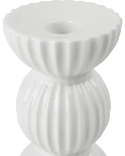 Lyngby Porcelæn Lyngby Tura Kandelaar 14 cm, Wit< Kandelaars