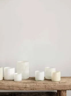 Tell Me More Lyric waxinelichtjeshouder XS, Linen (wit)< Kaarsenhouders & Kaarsenborden