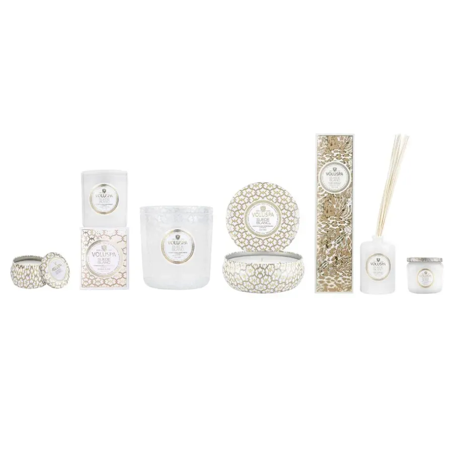 Voluspa Maison Blanc geurstokjes 177 ml, Suede Blanc< Geurkaarsen & Aroma Diffusers