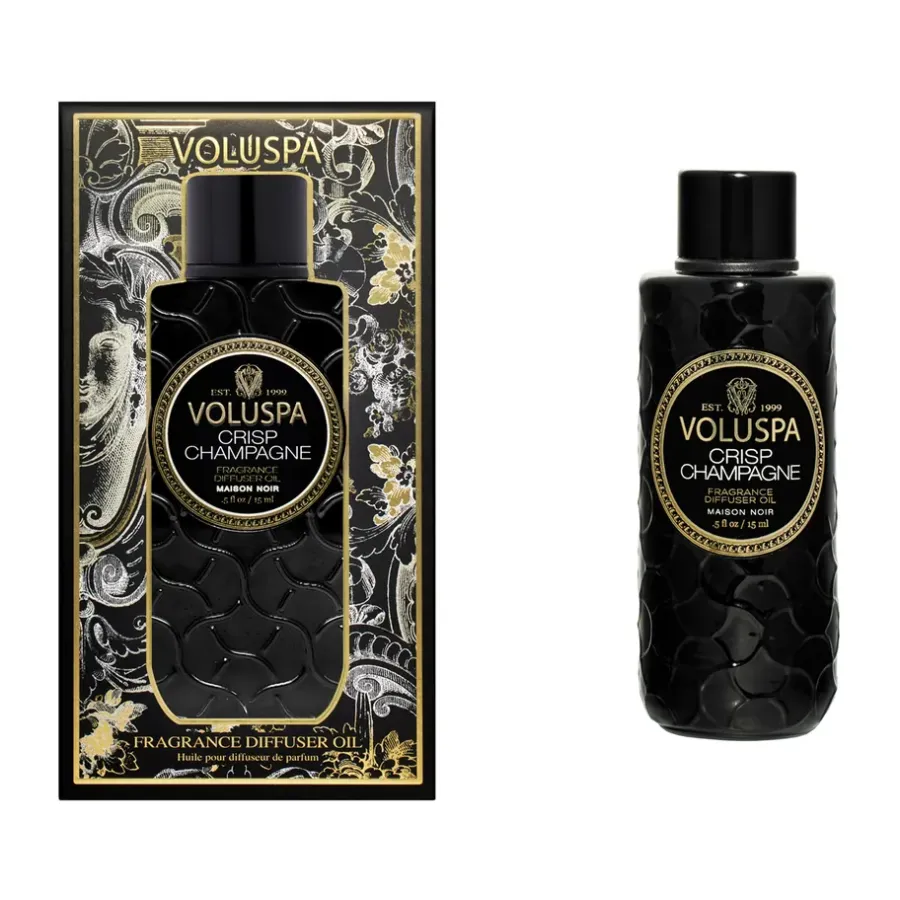 Voluspa Maison Noir Ultrasonic Diffuser Oil 15 ml, Crisp Champagne< Geurkaarsen & Aroma Diffusers